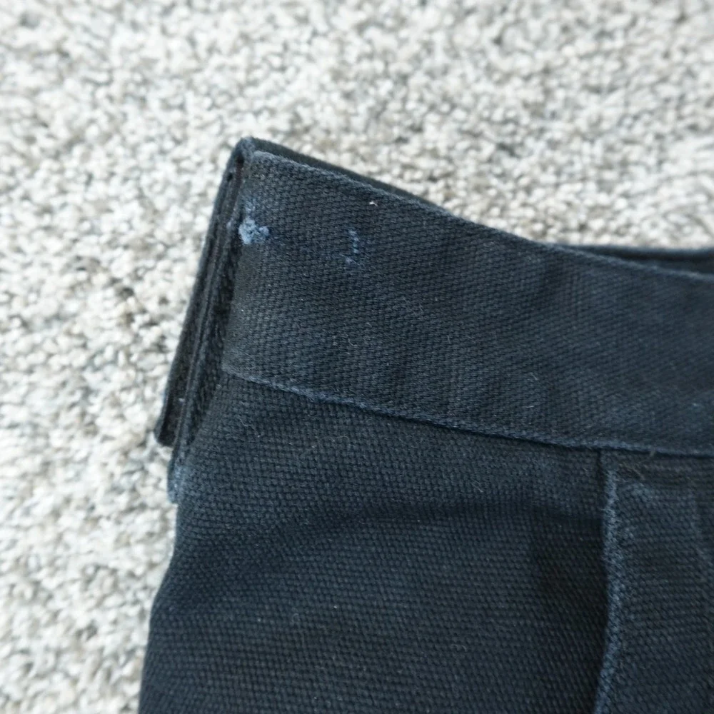 Duluth Pants Mens 48X34 Black Heavy Canvas Cargo Utility Double Knee Work Hiking